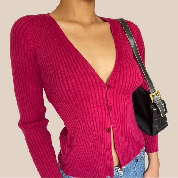 Burgundy cardigan โค๏ธ - Picture 1 of 4